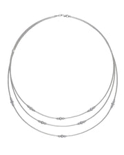 Desmos Crystal Flexi collana choker in argento 00003448