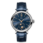 Load image into Gallery viewer, IWC Portofino Automatic Day &amp; Night 34 Le Petit Prince IW459806 - cinturino blu pelle - cassa acciaio - quadrante blu con visualizzazione giorno e notte
