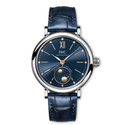 IWC Portofino Automatic Day & Night 34 Le Petit Prince IW459806 - cinturino blu pelle - cassa acciaio - quadrante blu con visualizzazione giorno e notte

