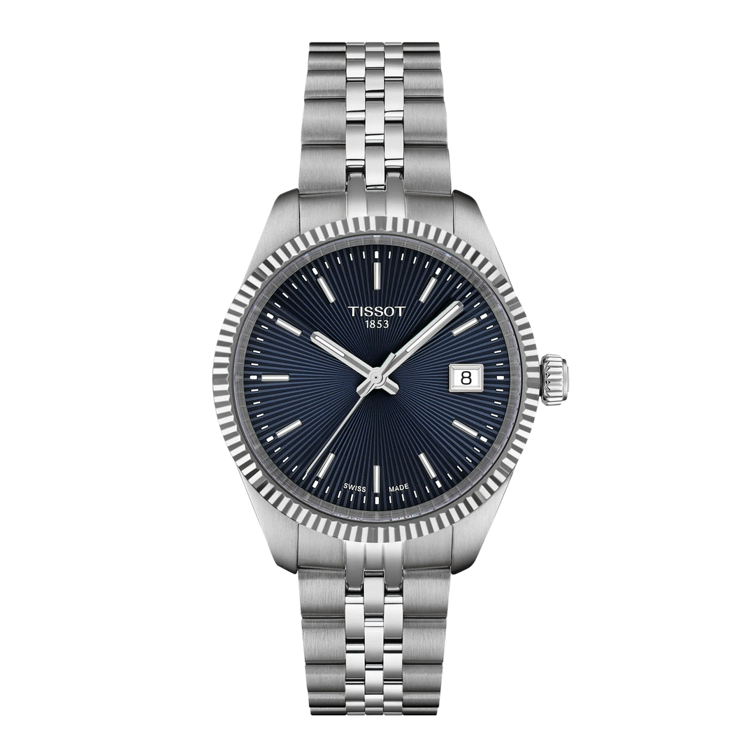Tissot Ballade 34mm T156.210.11.041.00 - bracciale e cassa acciaio - quadrante blu con datario