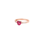 Load image into Gallery viewer, Anello Cuore con Diamanti
