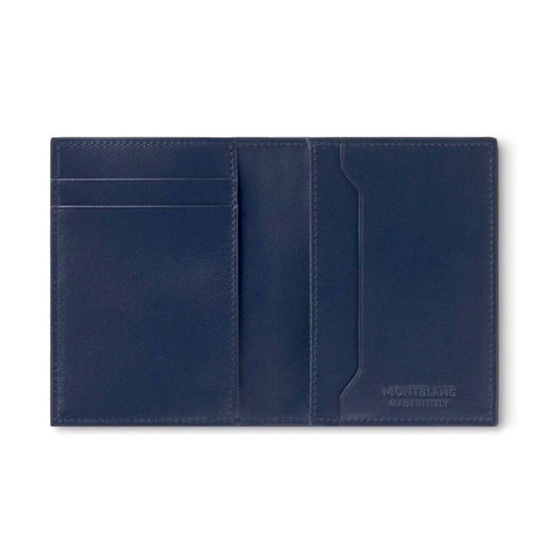 Montblanc Porta carte di credito 131693 - blu - aperto
