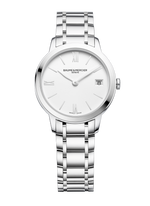 Load image into Gallery viewer, Baume &amp; Mercier Classima 10335 M0A10335 - bracciale e cassa acciaio - quadrante bianco opaco