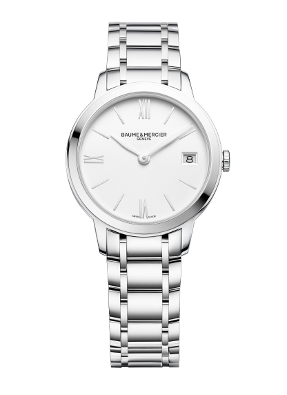Baume & Mercier Classima 10335 M0A10335 - bracciale e cassa acciaio - quadrante bianco opaco