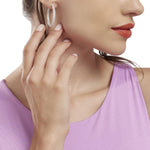 Load image into Gallery viewer, Mabina Orecchini a cerchio grande con pavé di zirconi 563471