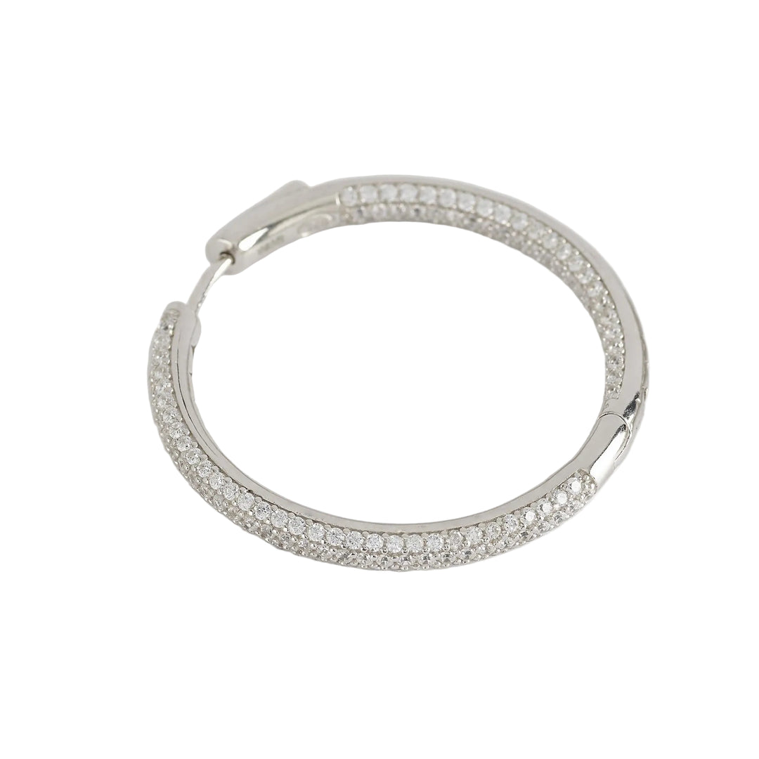 Mabina Orecchini a cerchio grande con pavé di zirconi 563471