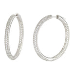 Load image into Gallery viewer, Mabina Orecchini a cerchio grande con pavé di zirconi 563471