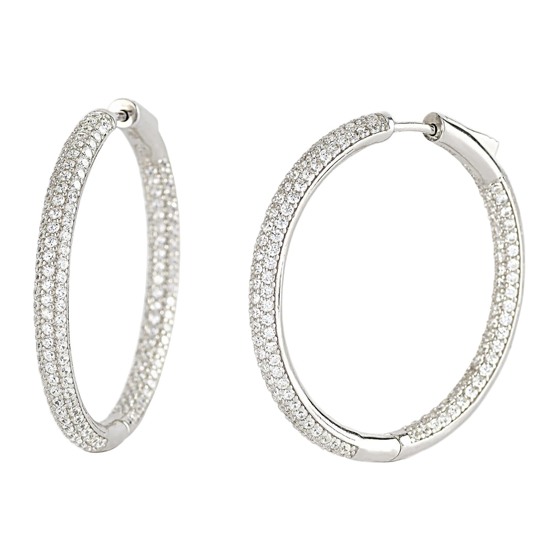 Mabina Orecchini a cerchio grande con pavé di zirconi 563471