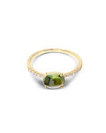 Load image into Gallery viewer, Anello &quot;Dancing Tourmalines&quot; con Tormalina Verde
