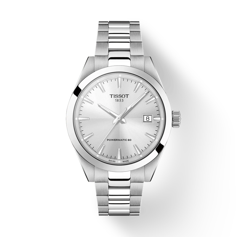 Tissot Gentleman 38mm T165.807.11.031.00 - bracciale e cassa acciaio - quadrante argento con datario