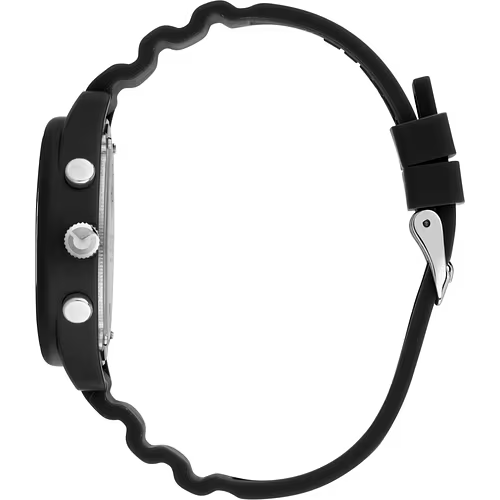 Sector H2O R3271718001 - cassa acciaio nera - cinturino plastica nero - quadrante nero con cronografo