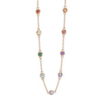 Load image into Gallery viewer, Mabina Girocollo in argento rosato e zirconi multicolor 553312