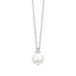 Load image into Gallery viewer, Mabina Girocollo in argento con perla coltivata e zircone 553282