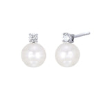 Load image into Gallery viewer, Mabina Orecchini a lobo con perla coltivata e punto luce 563132