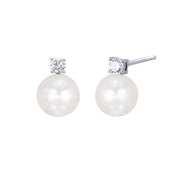 Mabina Orecchini a lobo con perla coltivata e punto luce 563132