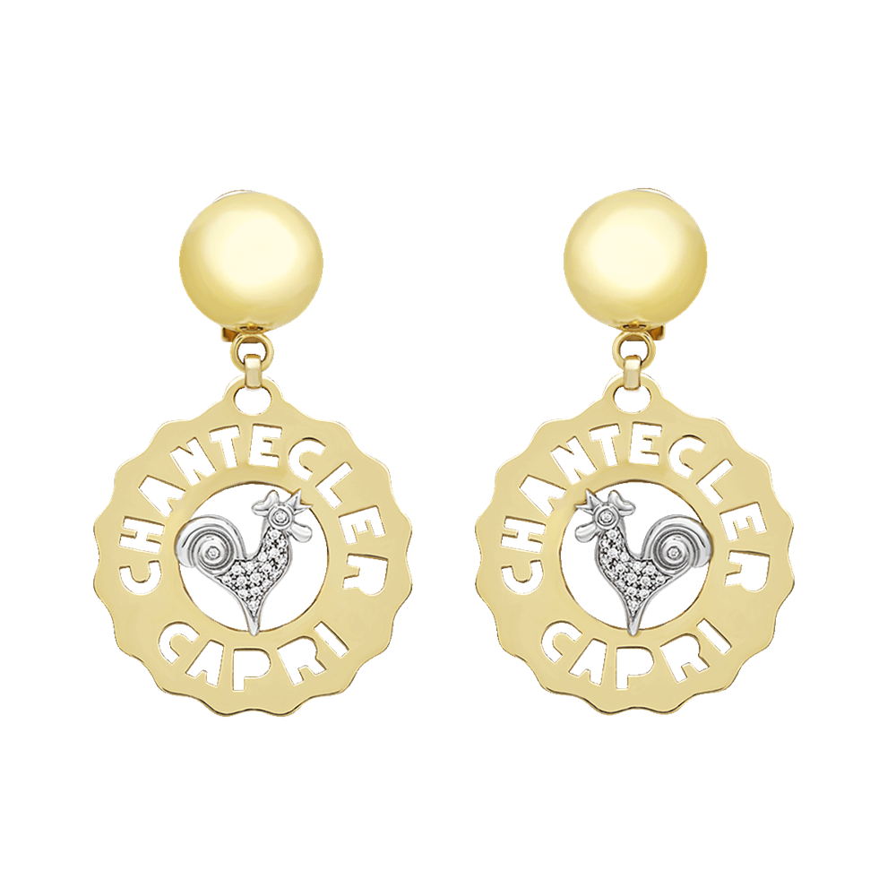 Orecchini Logo Gallo Oro