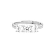 Mabina Anello trilogy regolabile con zirconi bianchi
