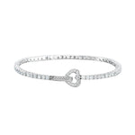 Load image into Gallery viewer, Bracciale tennis con zirconi e chiusura cuore