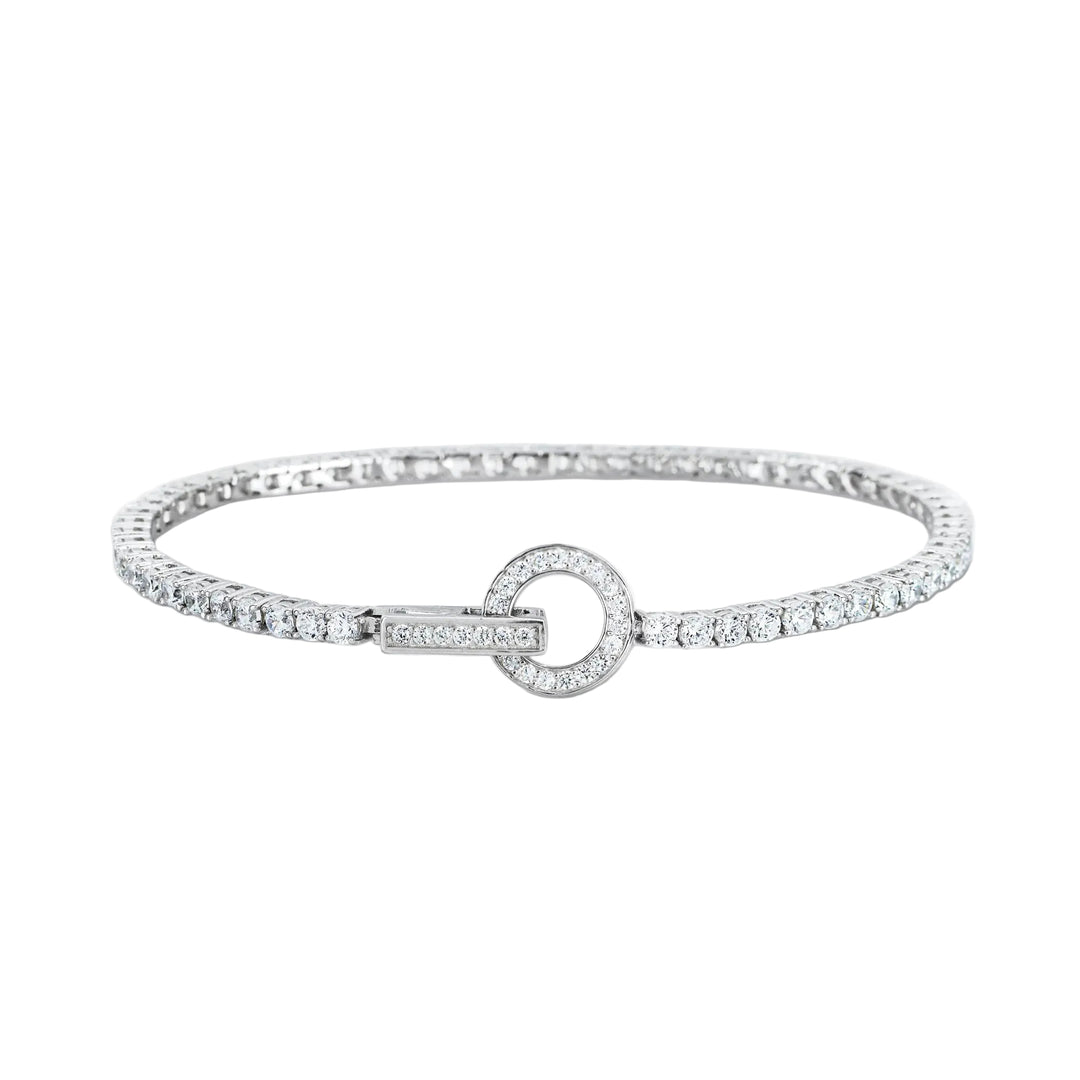Mabina Bracciale tennis con zirconi e chiusura tonda 533050/M