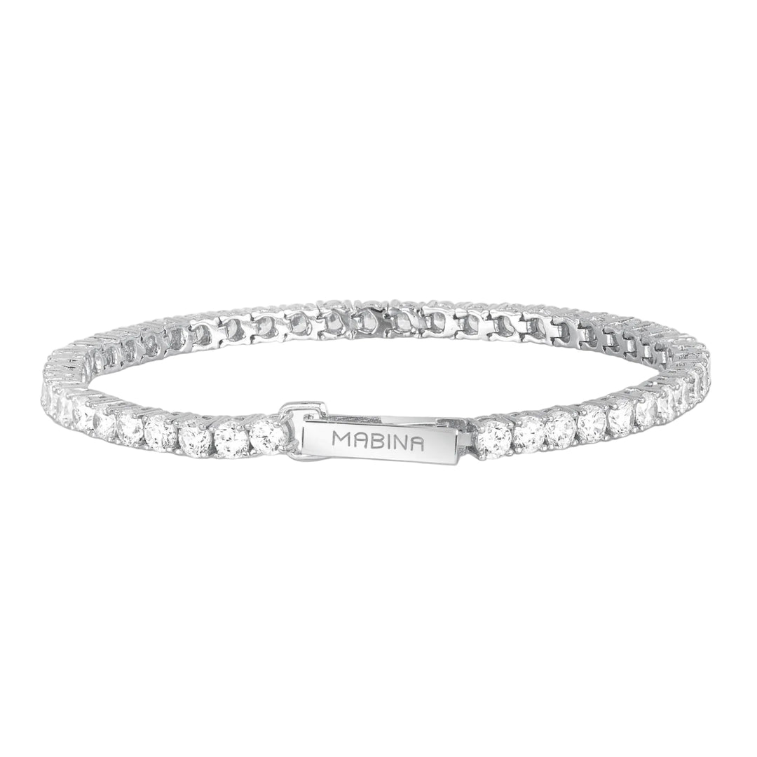 Mabina Bracciale tennis in argento con zirconi 533019/S