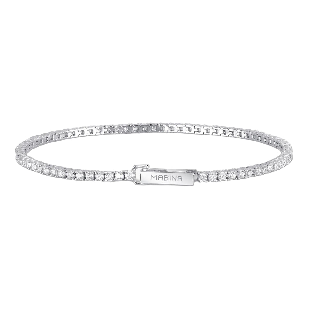 Mabina Bracciale tennis con zirconi bianchi piccoli 533355-M