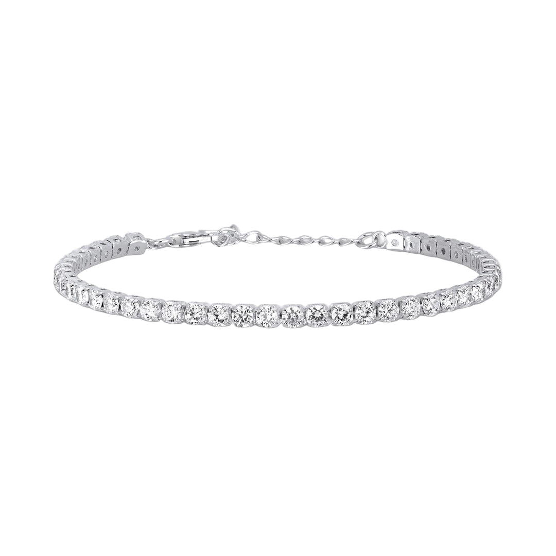 Mabina Bracciale tennis regolabile in argento con zirconi 533287