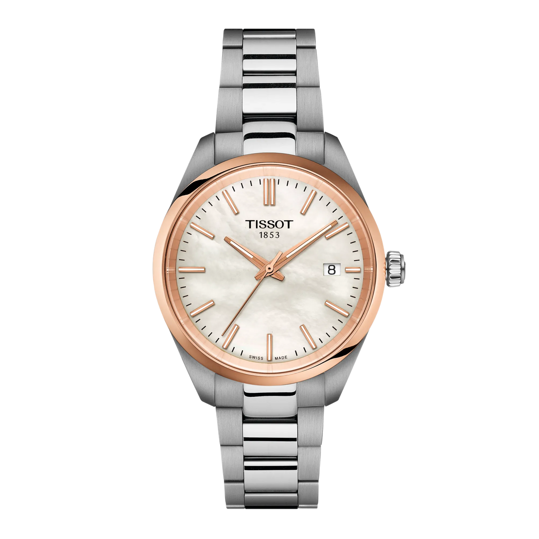 Tissot PR100 T150.210.21.111.00 - bracciale e cassa acciaio - quadrante madreperla con datario