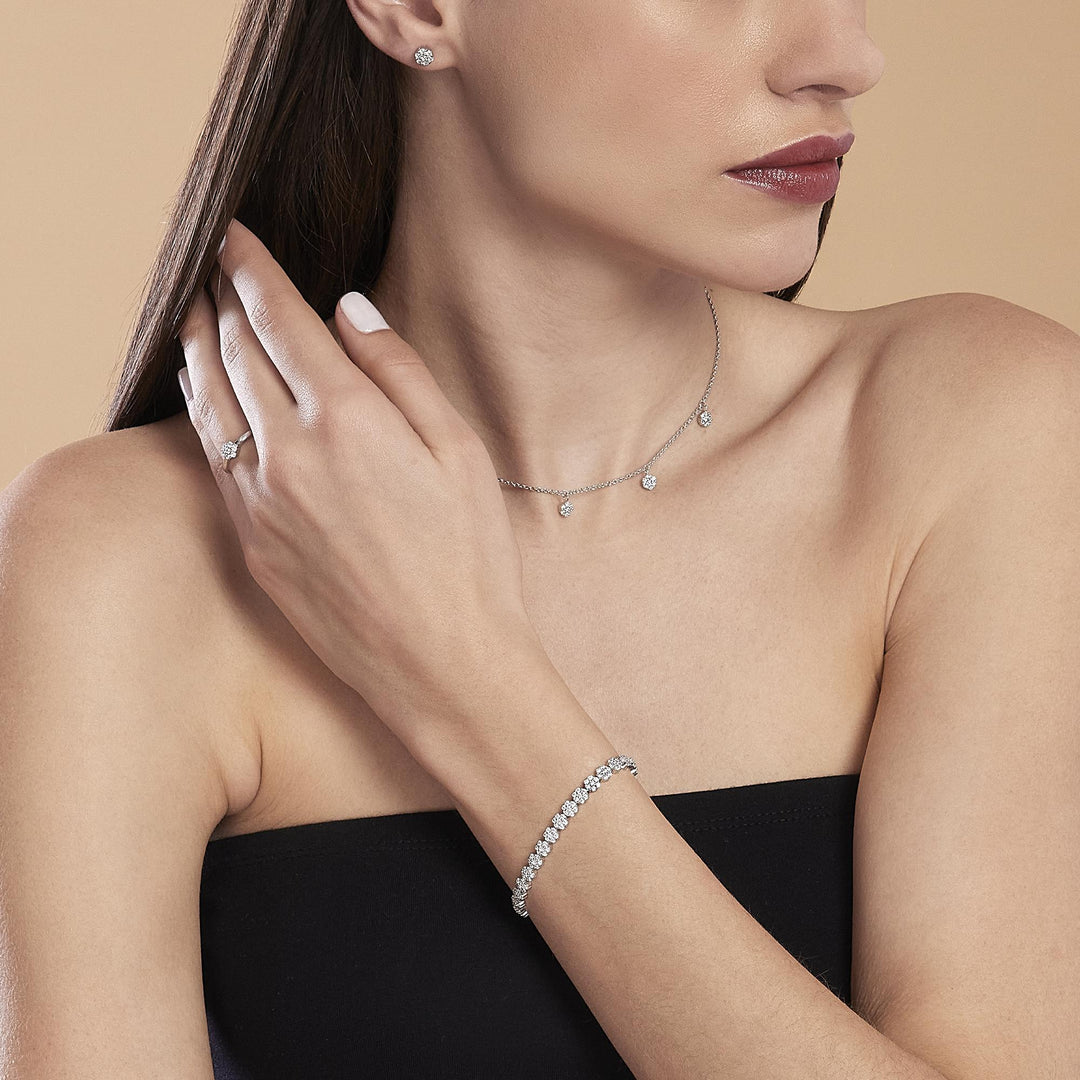 Mabina Bracciale con zirconi a forma di fiore 533561-M