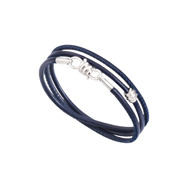 Bracciale Nodo Blu Argento