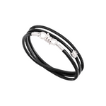 Load image into Gallery viewer, Bracciale Nodo Nero Argento
