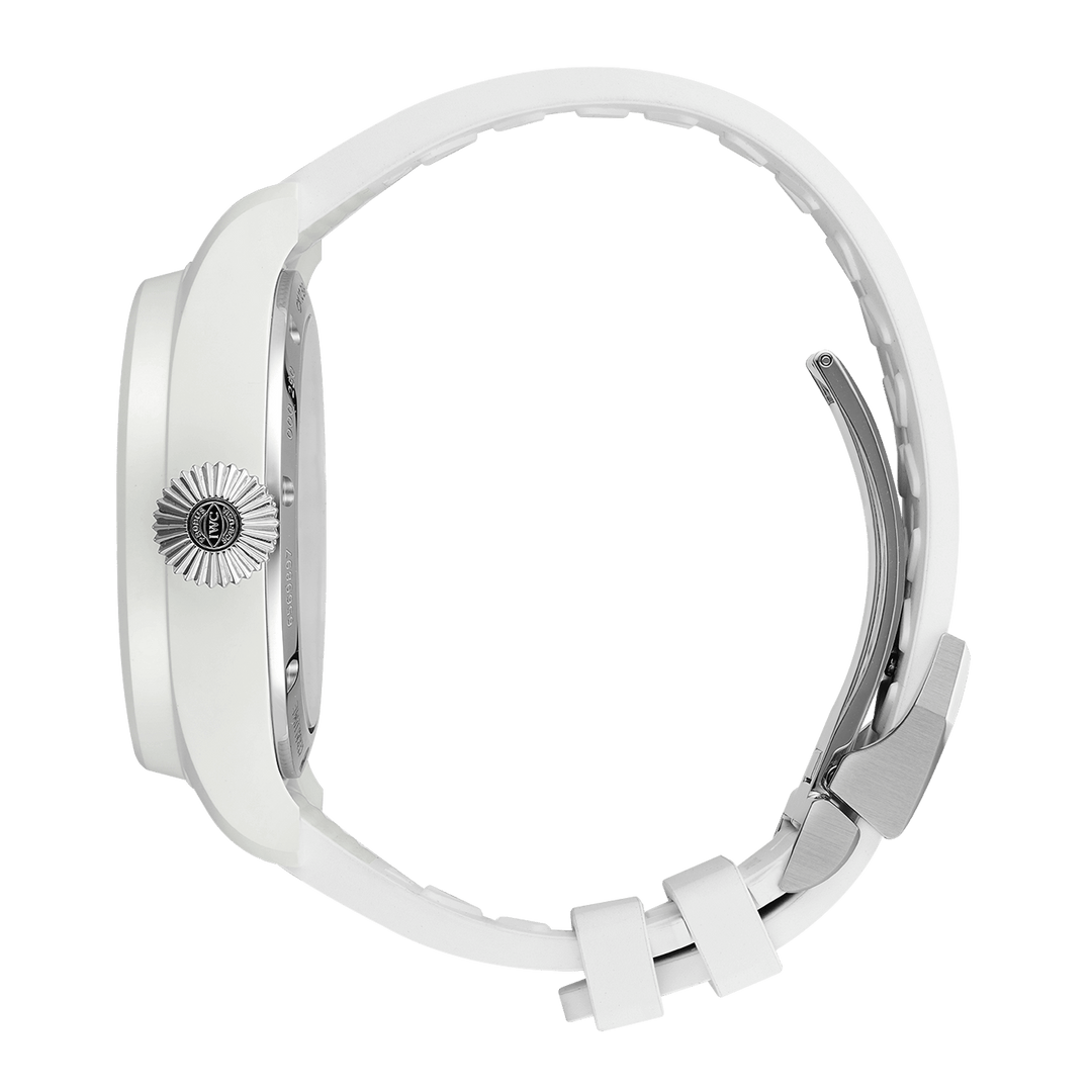 IWC Big Pilot’s Watch Perpetual Calendar Ceralume® IW505801 - cassa ceralume bianca - cinturino gomma bianca - quadrante bianco calendario perpetuo