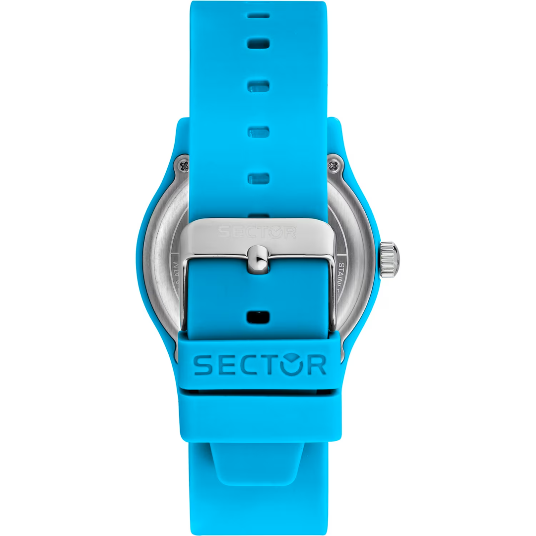 Sector H2O R3251318006 - cassa acciaio - cinturino plastica azzurra - quadrante azzurro/argento