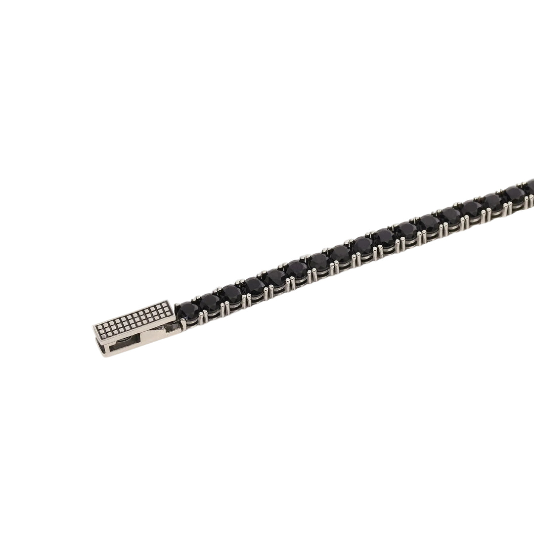 Mabina Bracciale tennis in argento con zirconi neri 533580-S