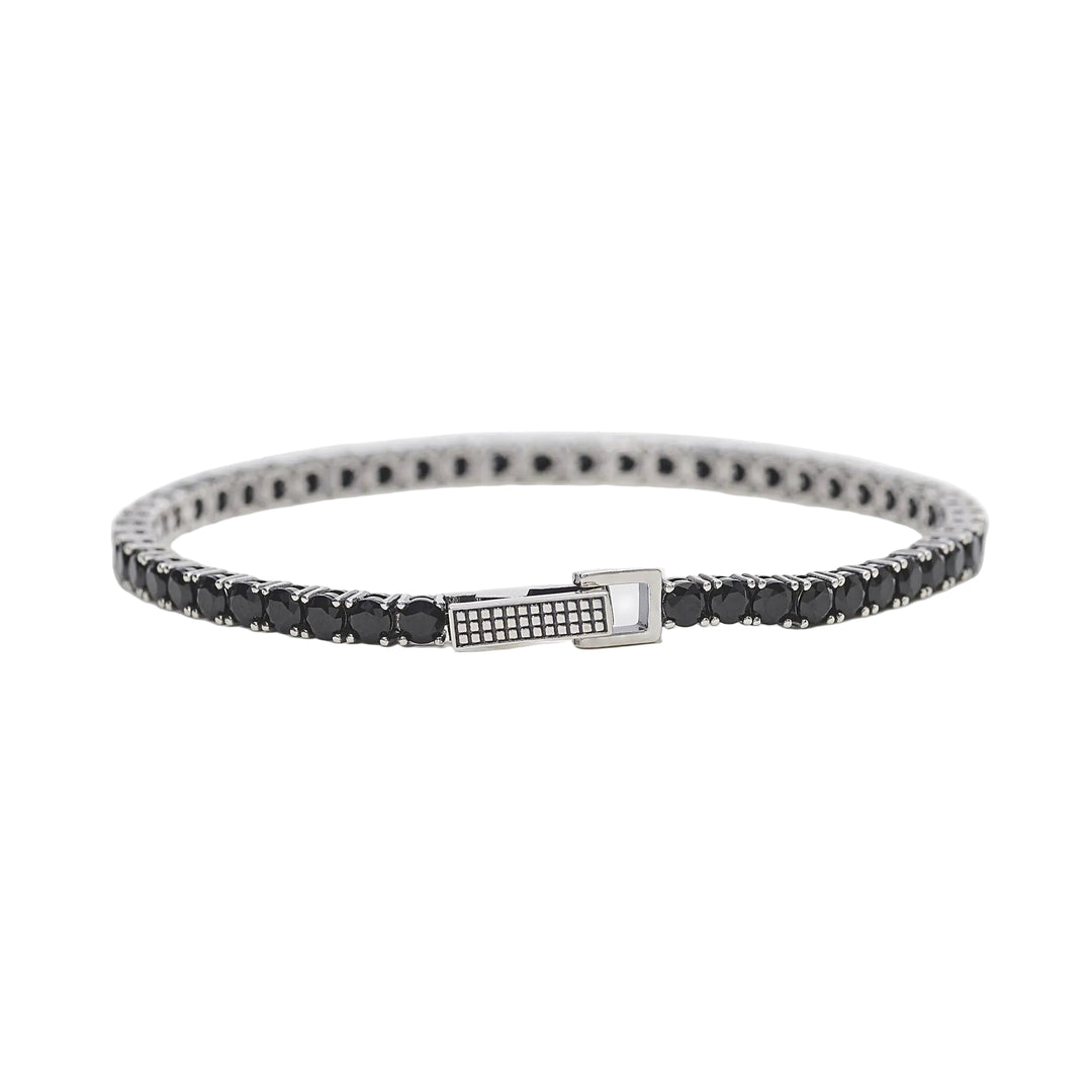 Mabina Bracciale tennis in argento con zirconi neri 533580-S