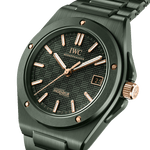 Load image into Gallery viewer, IWC Ingenieur Automatic 42 IW338902 - bracciale e cassa ceramica verde oliva scuro - quadrante verde scuro con datario