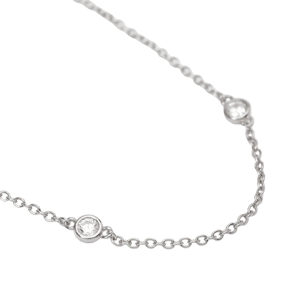 Mabina Collana lunga in argento con zirconi 553504