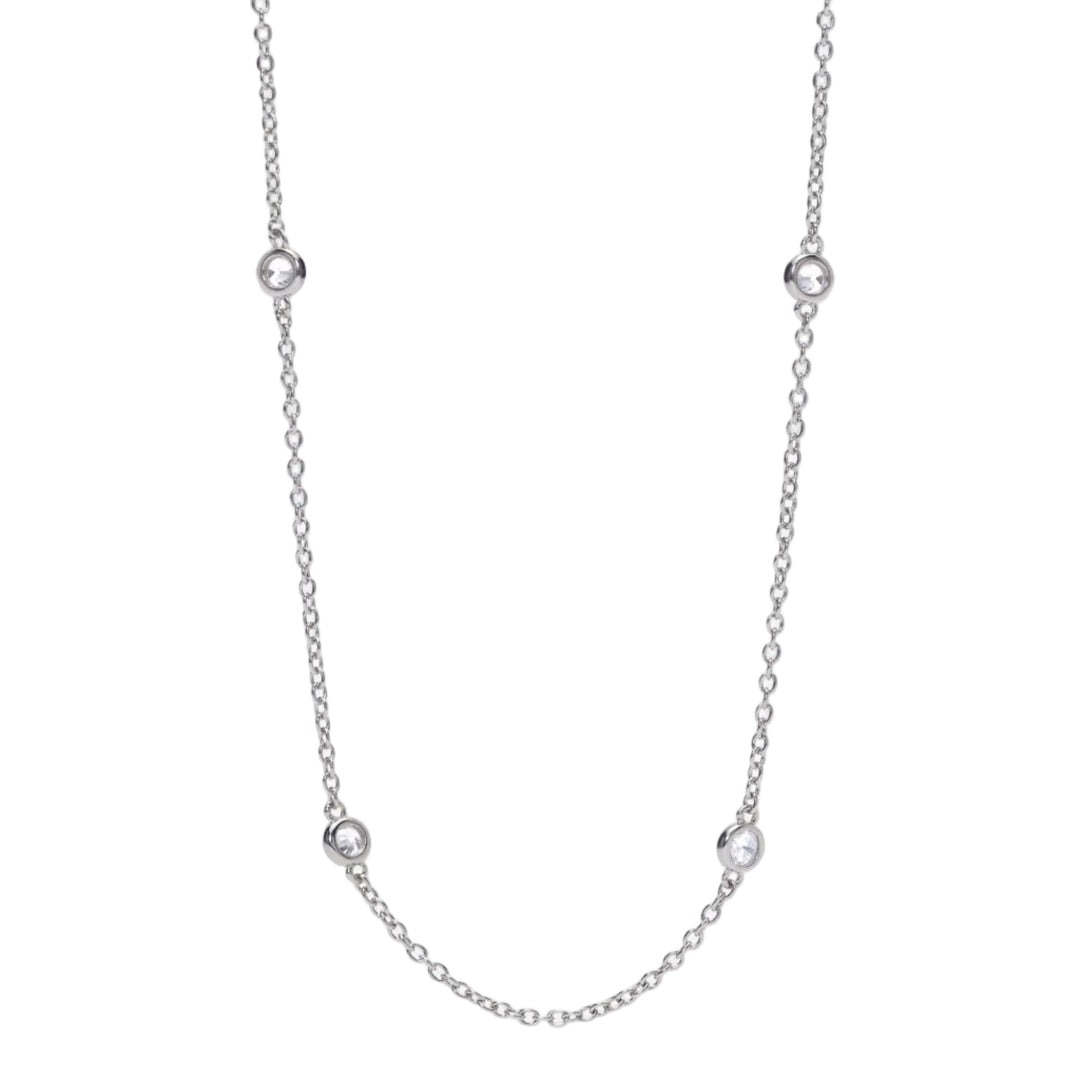 Mabina Collana lunga in argento con zirconi 553504
