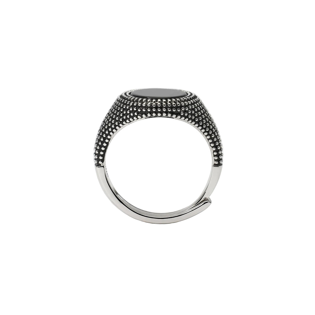 Mabina Anello chevalier con agata nera 523325