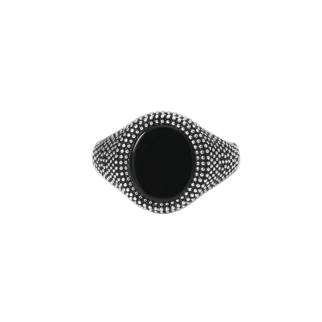 Mabina Anello chevalier con agata nera 523325