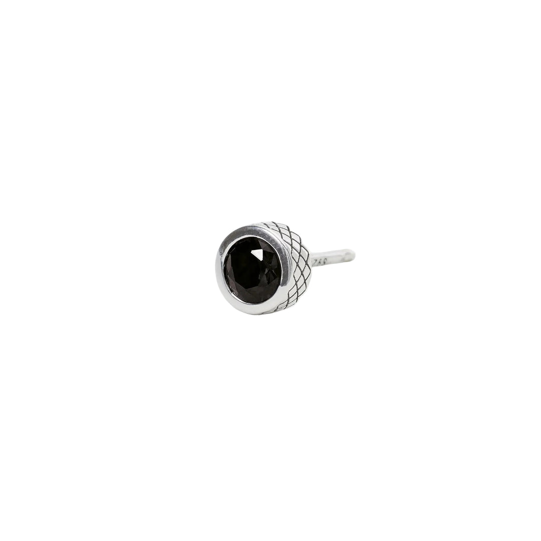 Mabina Orecchino con zircone nero e finitura a rombi 563620