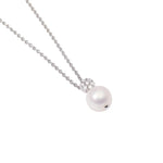 Load image into Gallery viewer, Mabina Girocollo in argento con perla coltivata e zirconi 553546