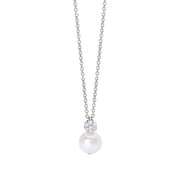 Mabina Girocollo in argento con perla coltivata e zirconi 553546