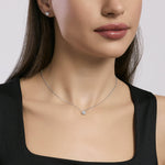 Load image into Gallery viewer, Mabina Girocollo in argento con punto luce zircone 553550