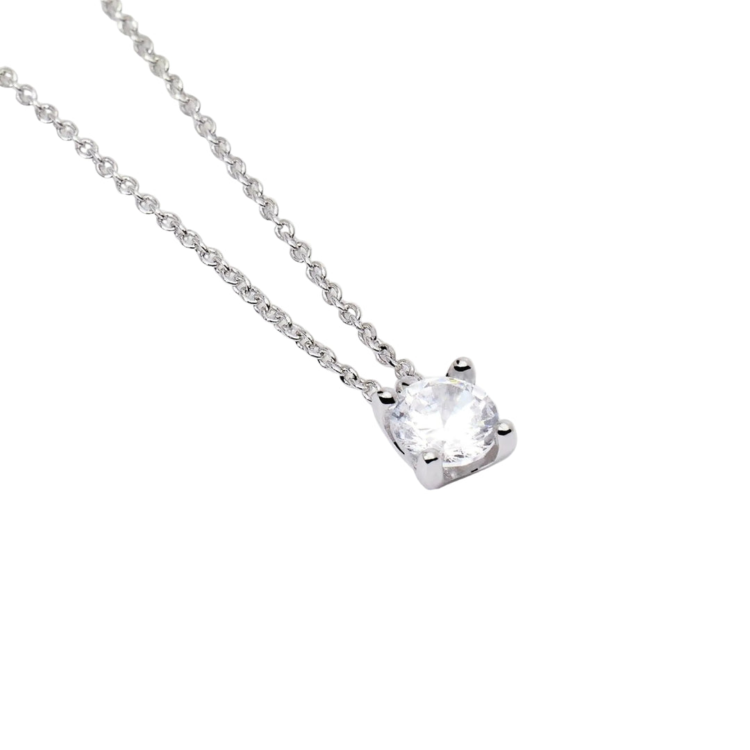 Mabina Girocollo in argento con punto luce zircone 553550