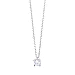 Load image into Gallery viewer, Mabina Girocollo in argento con punto luce zircone 553550