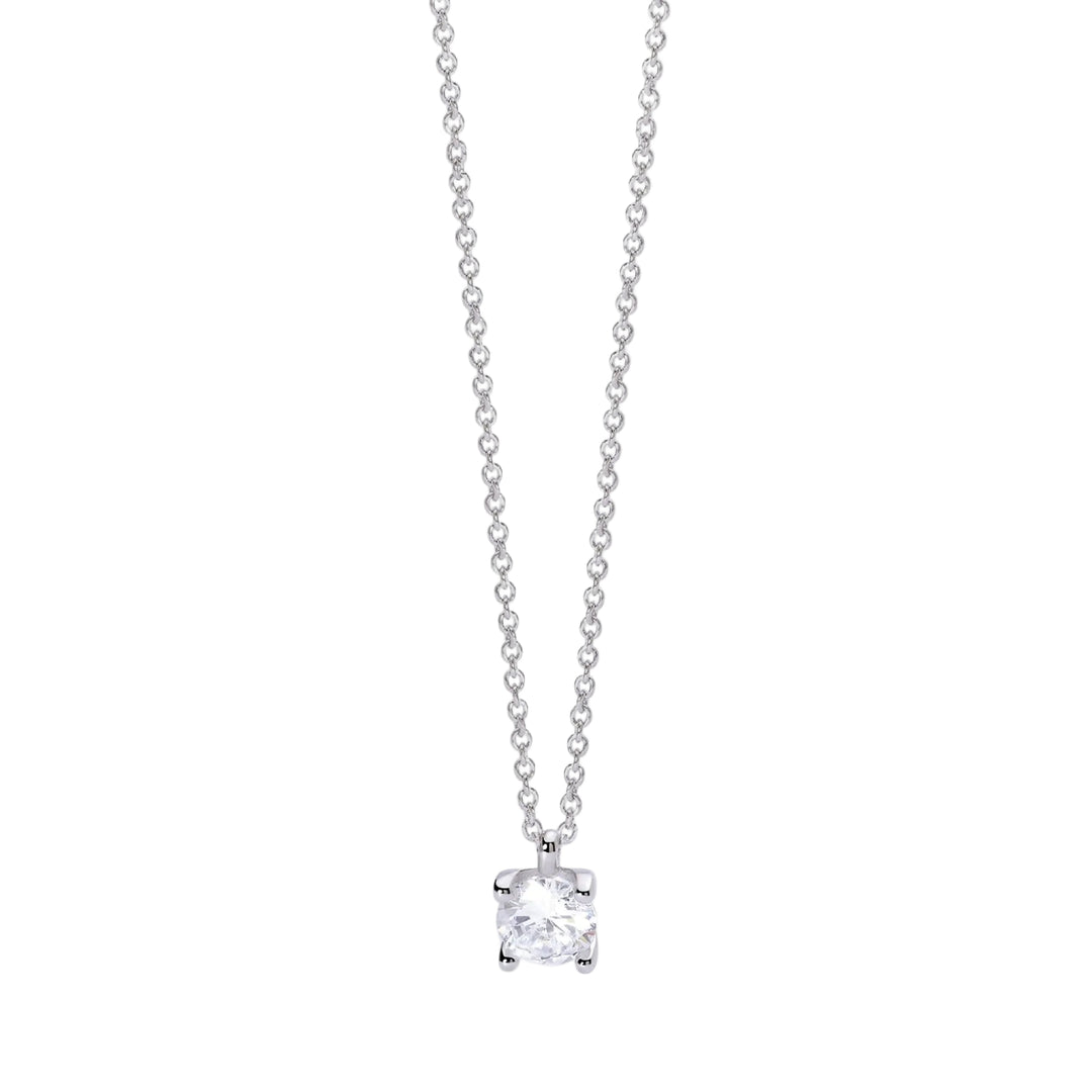 Mabina Girocollo in argento con punto luce zircone 553550