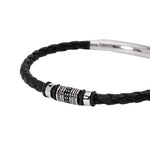 Load image into Gallery viewer, Mabina Bracciale in lab leather, acciaio e argento con zirconi 533710