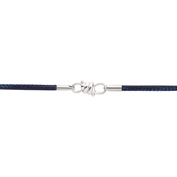Bracciale Nodo Blu Argento