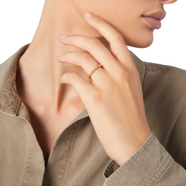 Anello Granelli Oro Giallo