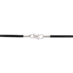 Load image into Gallery viewer, Bracciale Nodo Nero Argento
